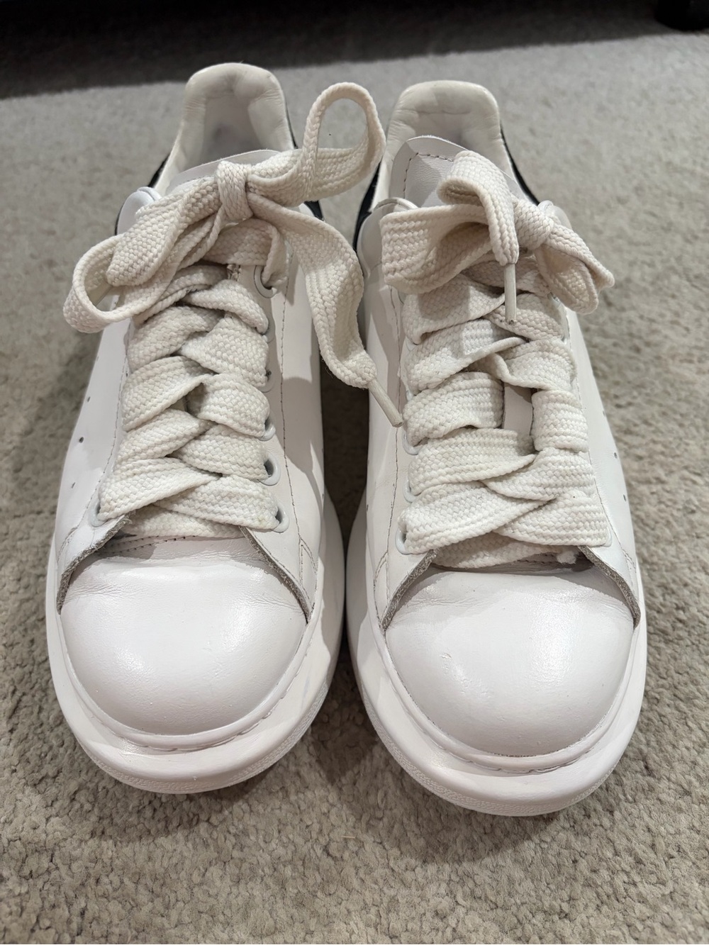 Alexander McQueen Sneakers, Women’s Size 38 (US 7.5) White Leather & Black Suede